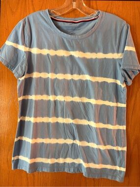 Tommy Hilfiger Light Blue Tee with White Stripe Detail